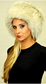 Arctic platinum fox fur hat